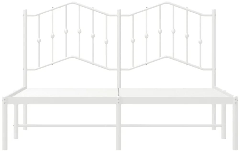 Estrutura de cama com cabeceira 135x190 cm metal branco