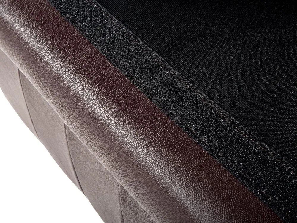 Sofá de 3 lugares em pele castanha CHESTERFIELD Beliani