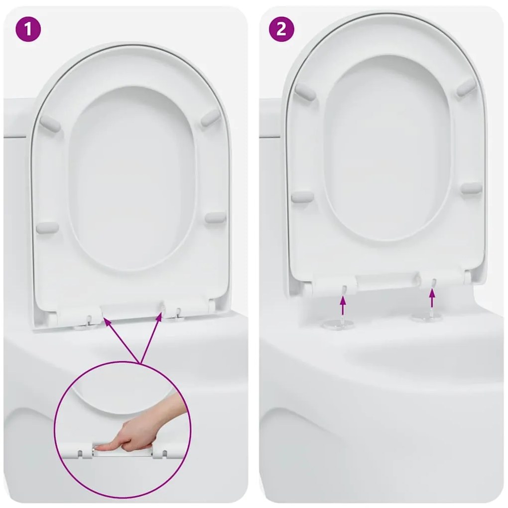 Assento de Vaso com Liberação Rápida e Fechamento Suave Duroplast Bran