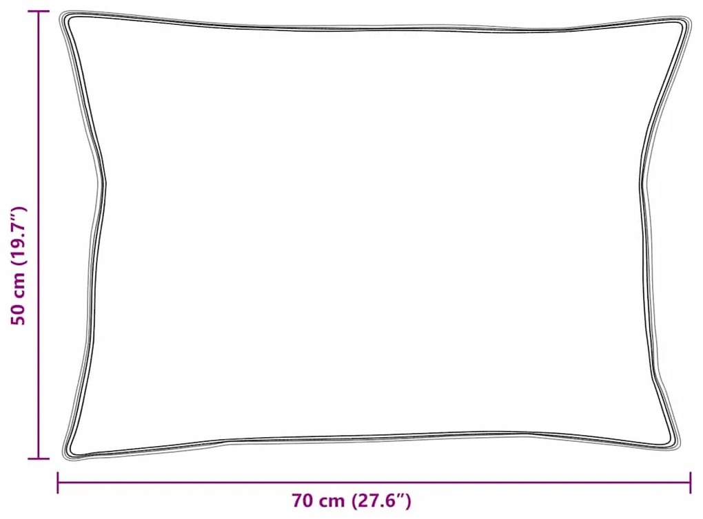 Almofada com travesseiro Branco 50 x 70 cm 130gsm 100% algodão