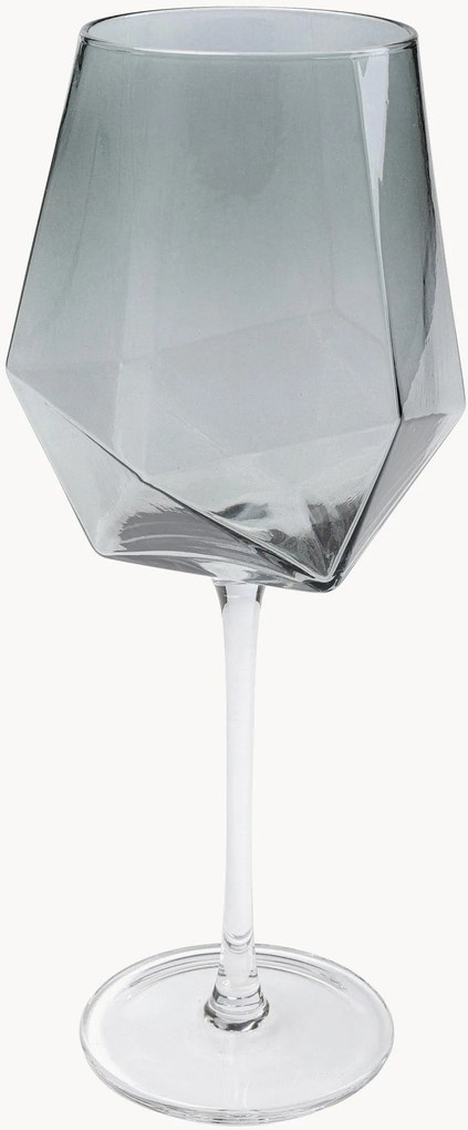 Copos de vinho artesanais Diamond, conjunto de 4