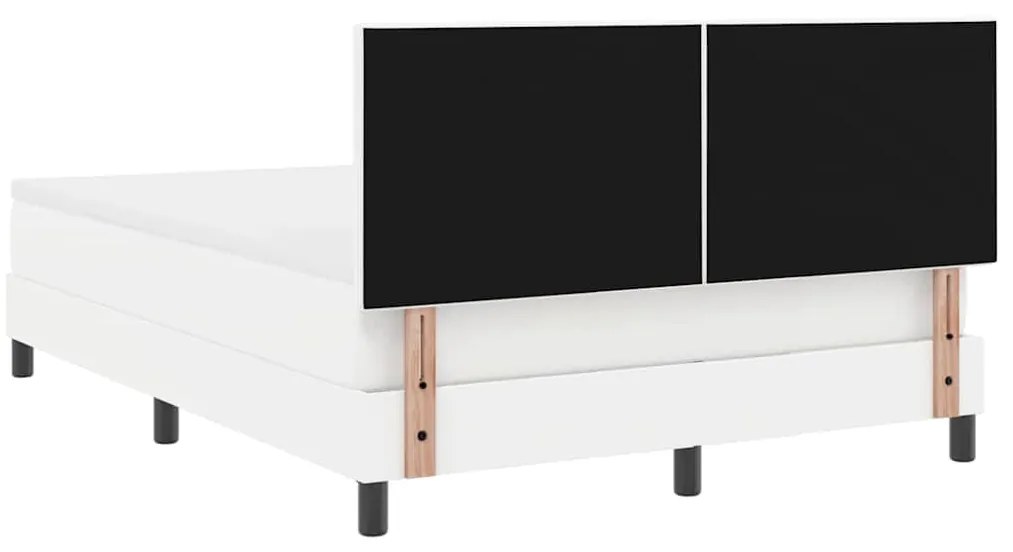 Cama Box com Colchão Branca 160 x 200 cm, Couro Sintético