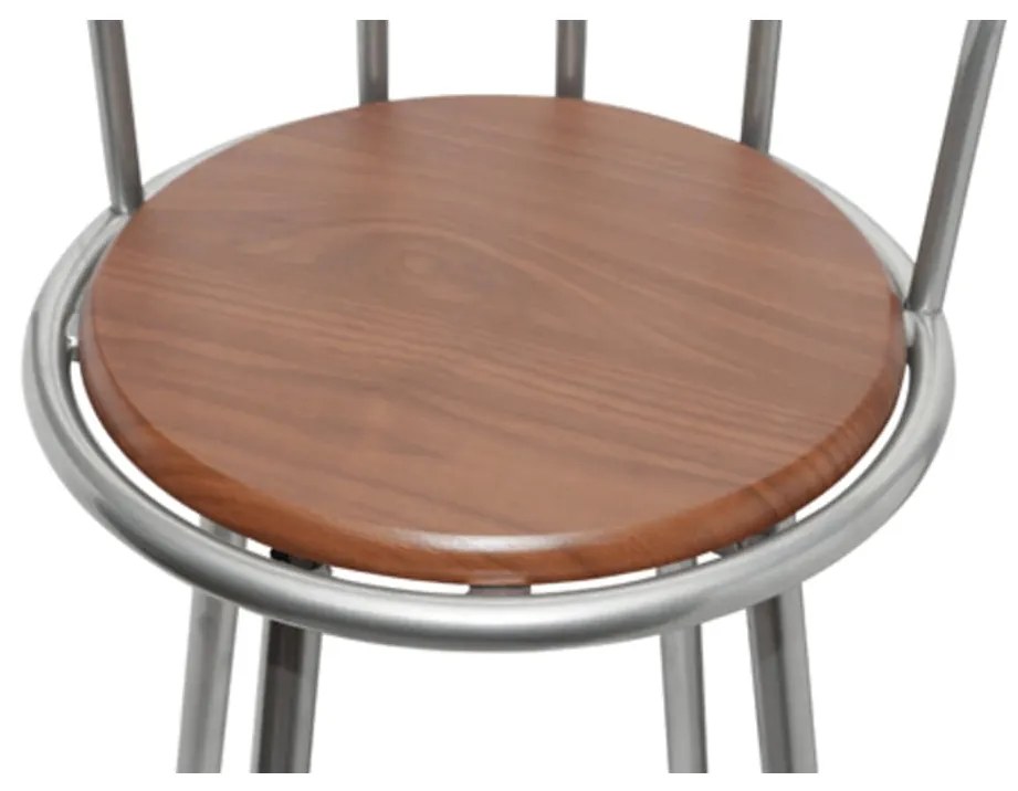Bancos de bar 2 pcs castanho aço