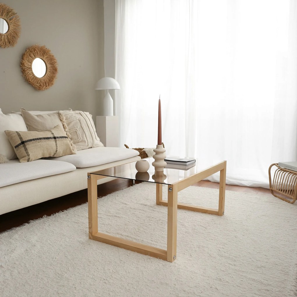 Mesa de Centro Via – Natural – 85x40x55 cm