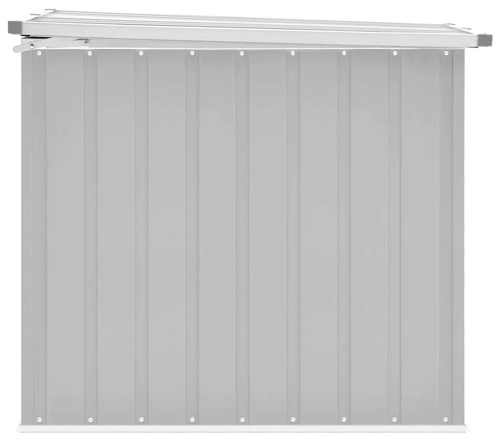 Caixa de arrumação para jardim 149x99x93 cm cinzento