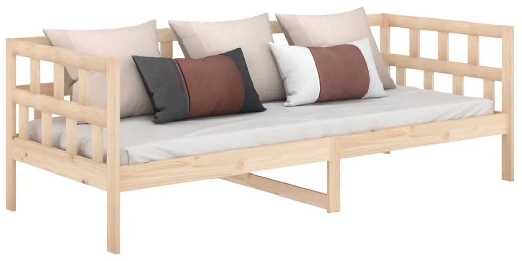 Sofá-cama 80x200 cm madeira de pinho maciça