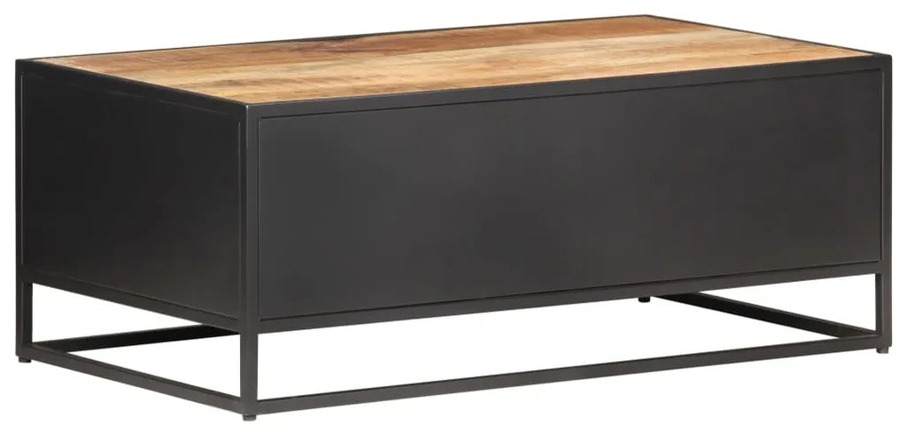 Mesa de centro 90x50x35 cm mangueira áspera e palhinha natural