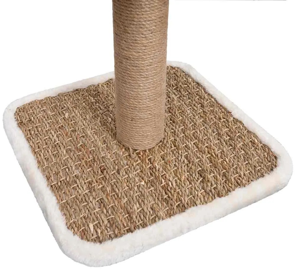 Árvore p/ gatos c/ túnel superior e brinquedo 49cm erva marinha