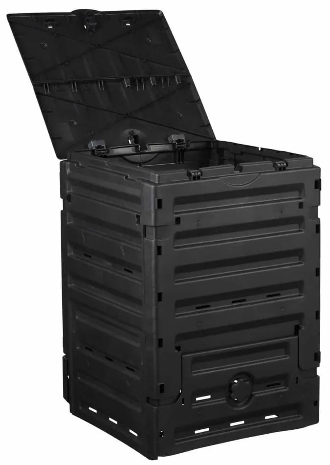Caixote de compostagem 300 L preto