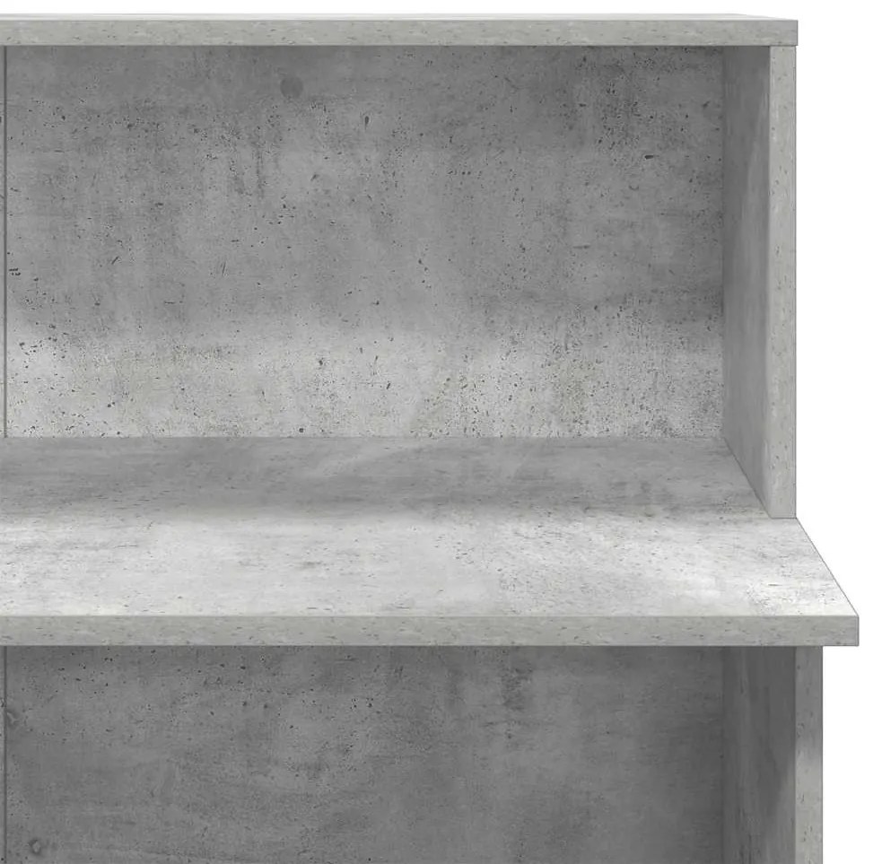 Balcão de recepção 100x50x103,5 cm deriv. madeira cinza cimento