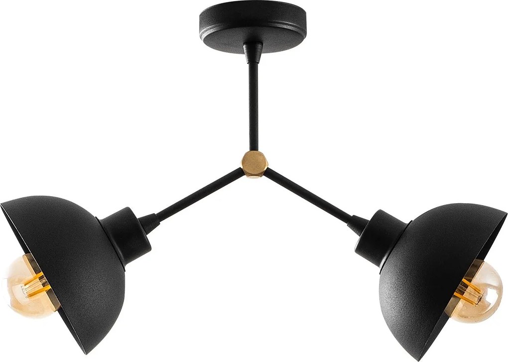 Candeeiro de Teto Dram – Preto – 46 x 15 cm