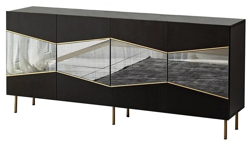 Console Nice – Preto Fumado – 180x80x40 cm