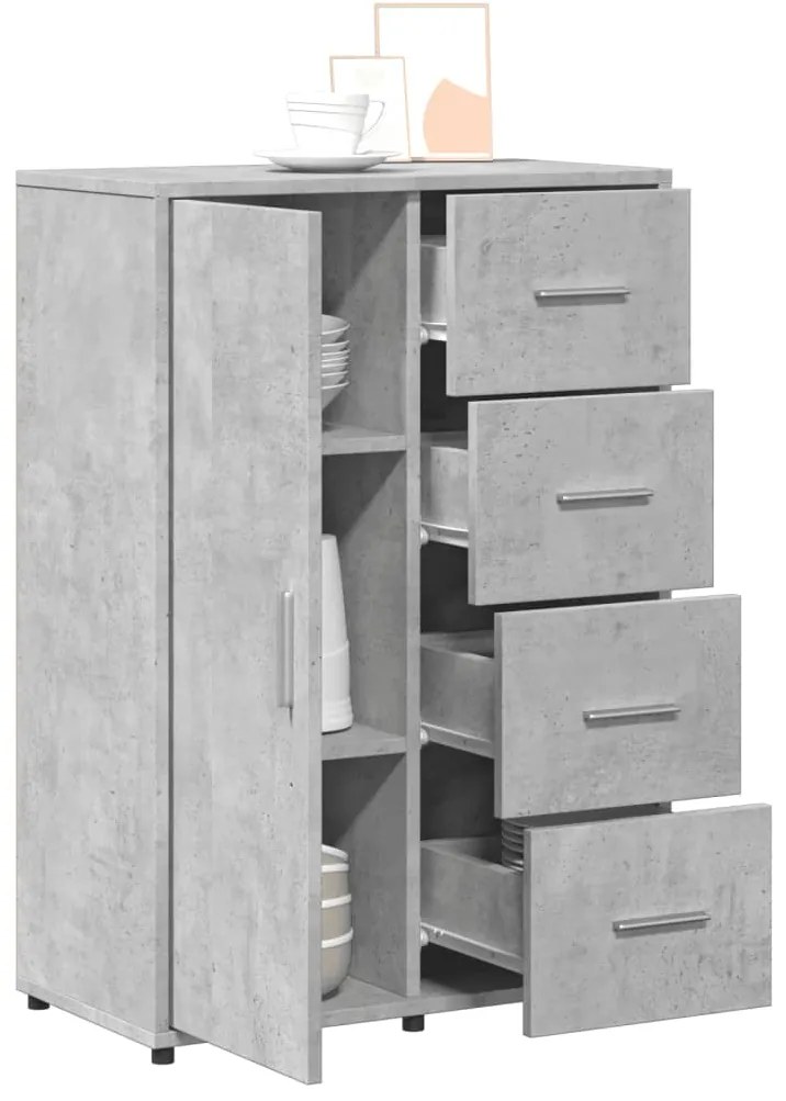 Aparadores 2 pcs 60x31x84 cm derivados madeira cinzento cimento