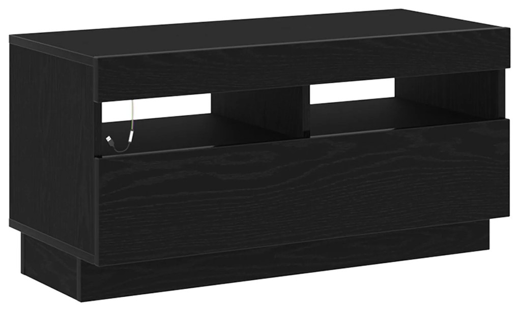 Aparador de TV vidaXL com Luzes LED em Madeira de Carvalho 180x35x40 c