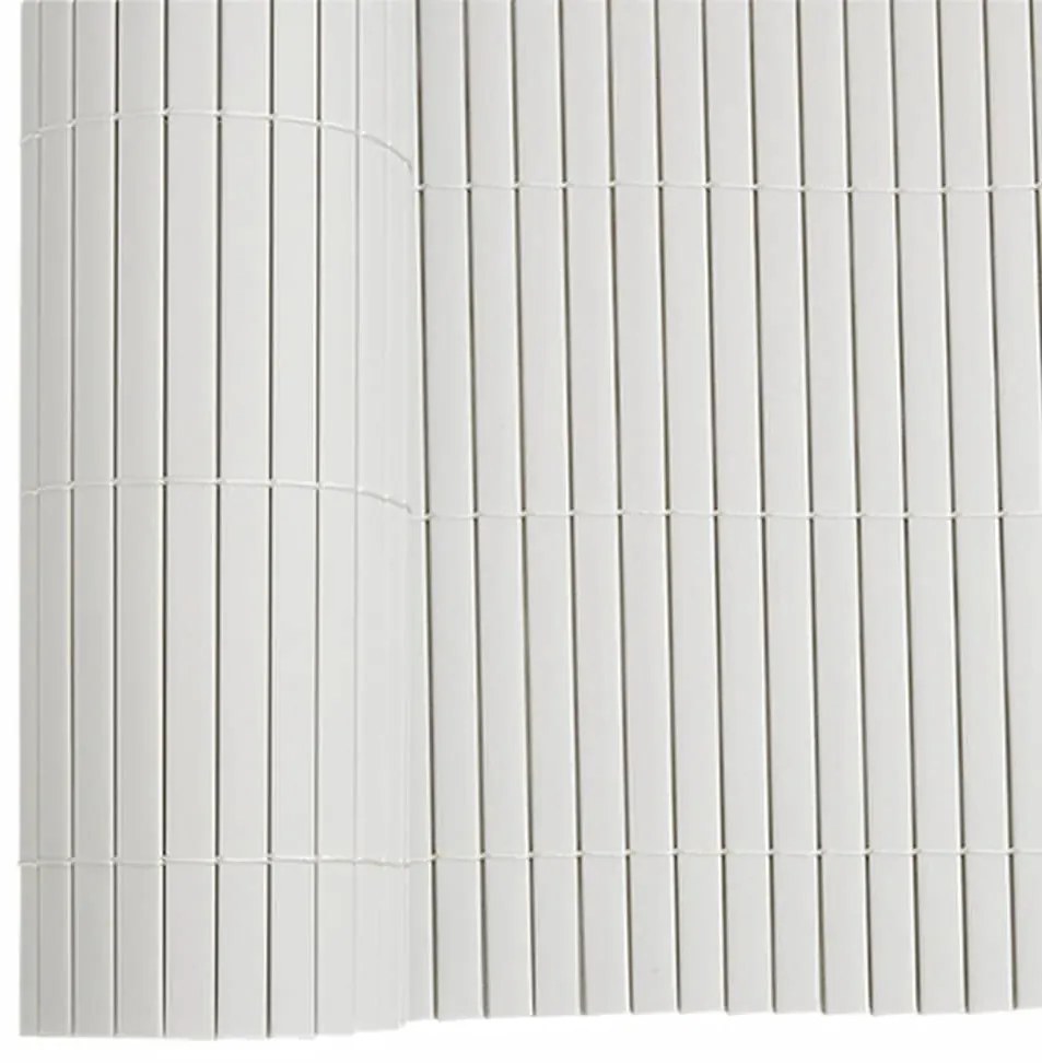 Cerca de jardim dupla face branco 1,8x3 m PVC