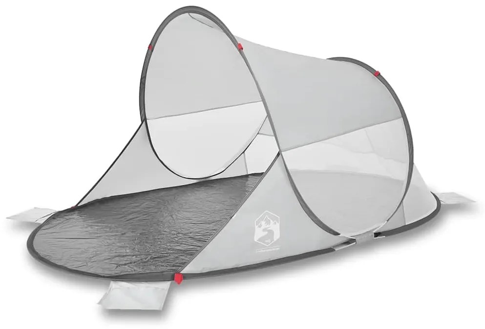 Tenda de praia pop-up impermeável cinzento