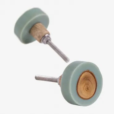 Pack De 2 Puxadores Em Resina Dayna Celadon Mousse - Sklum