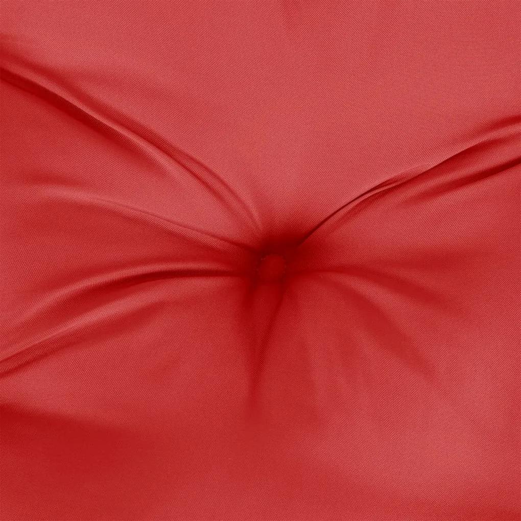 Almofadão paletes 60x40x12 cm tecido vermelho