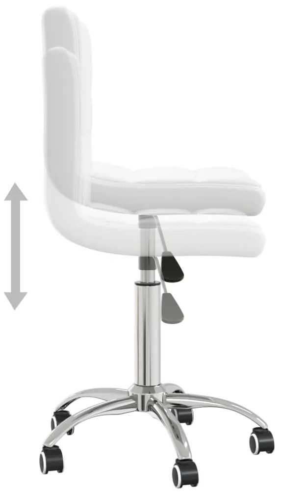 Cadeira de escritório giratória couro artificial branco