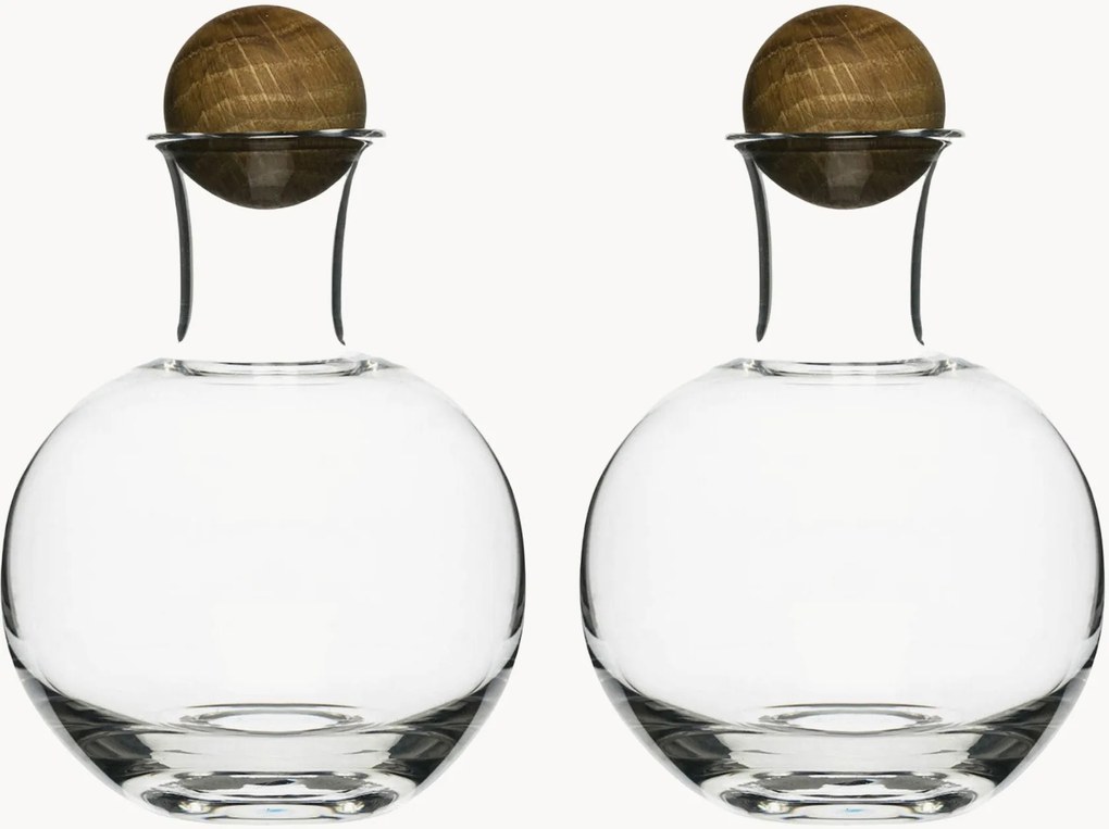 Frascos de especiarias artesanal com tampa de madeira Eden, conjunto de 2