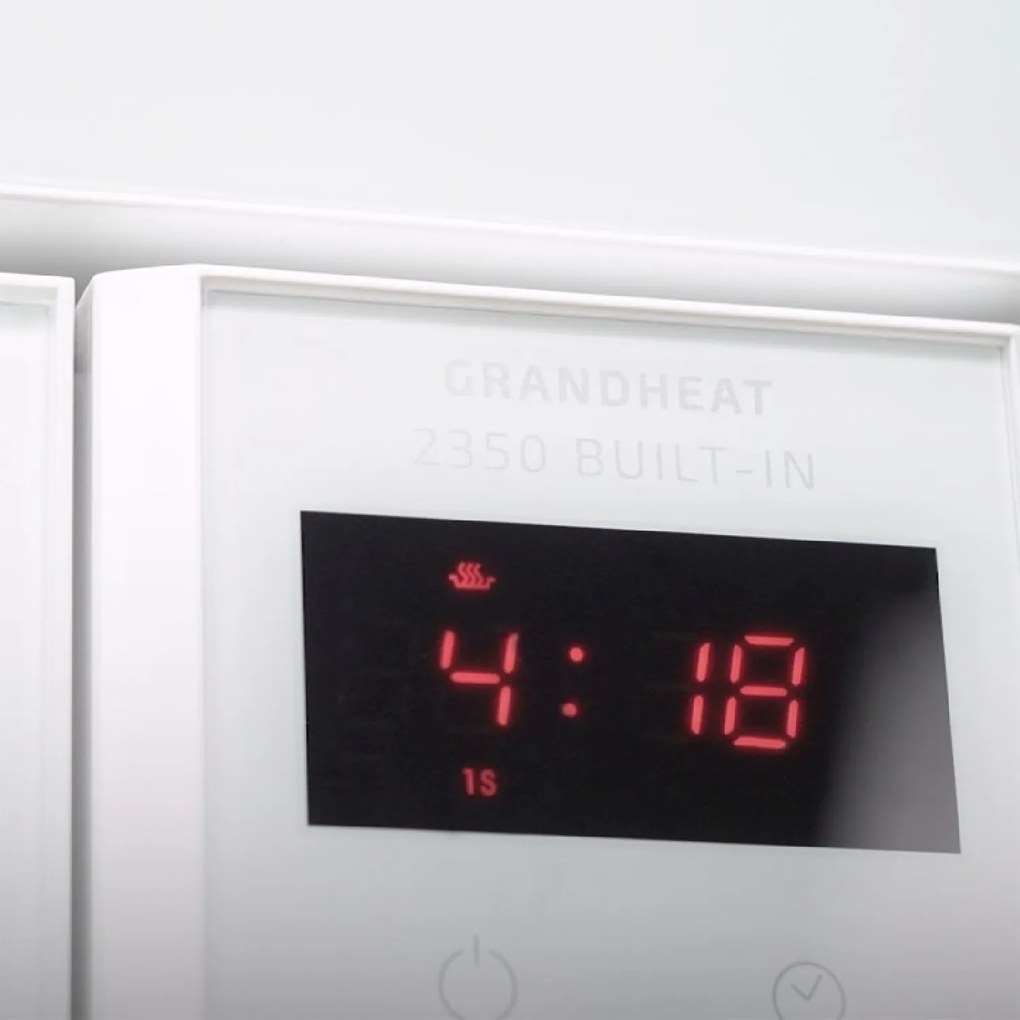 Micro-ondas GrandHeat 2350 Built-in Branco 900W, integralável, 23 litros, brilho, 9 funções pré-configuradas, Quick Start, temporizador [Classe energé