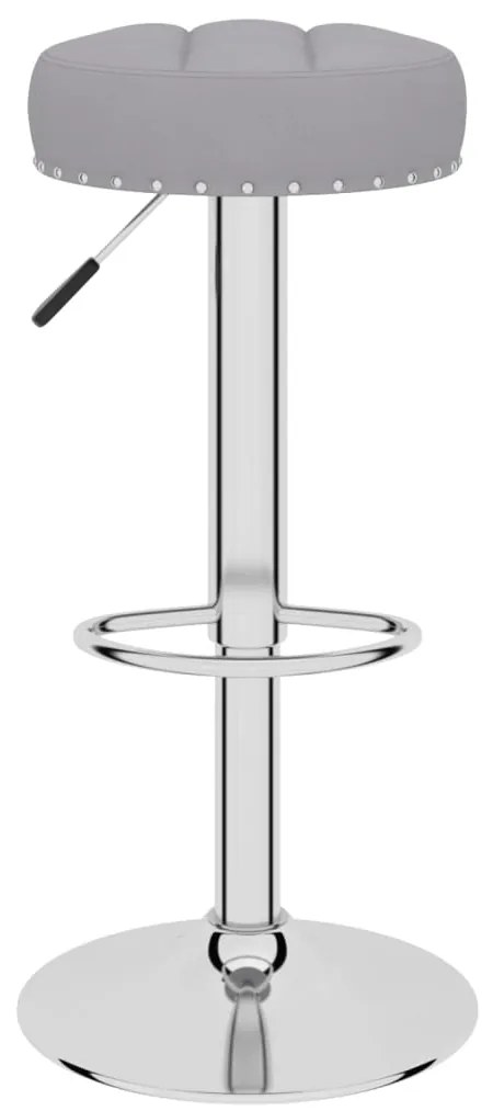 Bancos de bar 2 pcs tecido cinzento