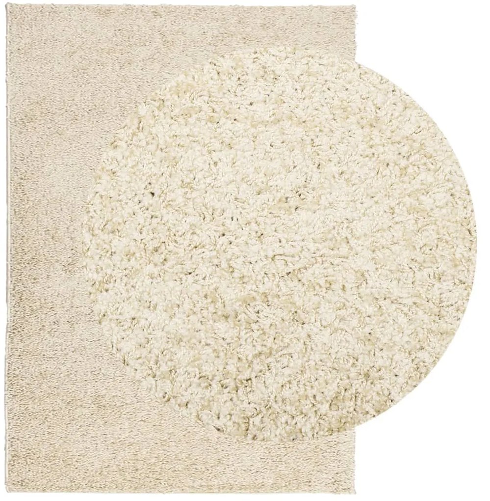 Tapete shaggy de pelo alto PAMPLONA 200x280 cm dourado