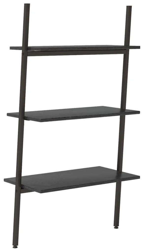 Unidade 3 prateleiras inclinada 64x34x116 cm preto