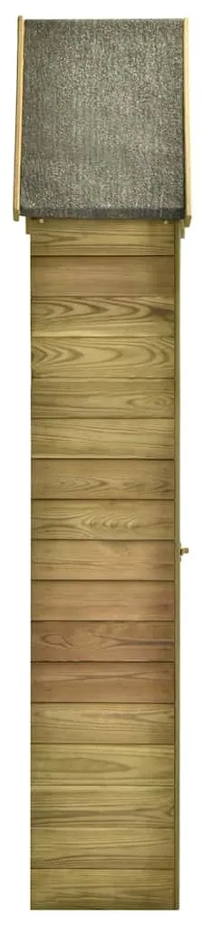 Abrigo ferramentas jardim porta 69,5x32x178cm pinho impregnado