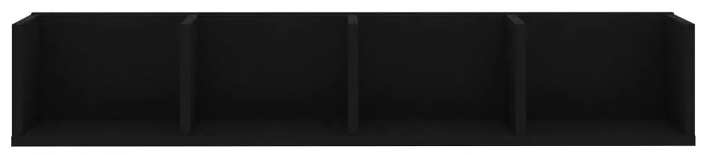 Prateleira de parede para CD 100x18x18 cm deriv. madeira preto