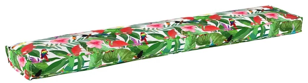Almofadas de Paletes para Banco 2 pcs Selva Tropical 200x40x8 cm Tecid