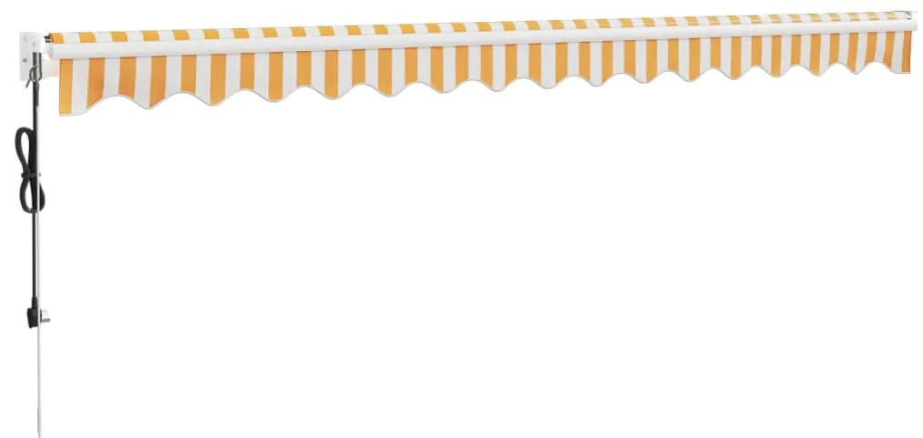 Toldo retrátil automático 4x3 m amarelo e branco