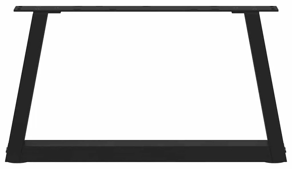 Pés para mesa de centro em V 2 peças preto 50x(30-31,3) cm aço