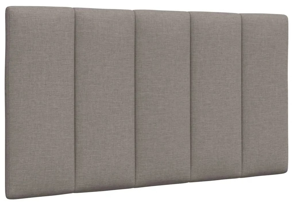 vidaXL Almofadão de cabeceira 90 cm tecido cinzento-acastanhado