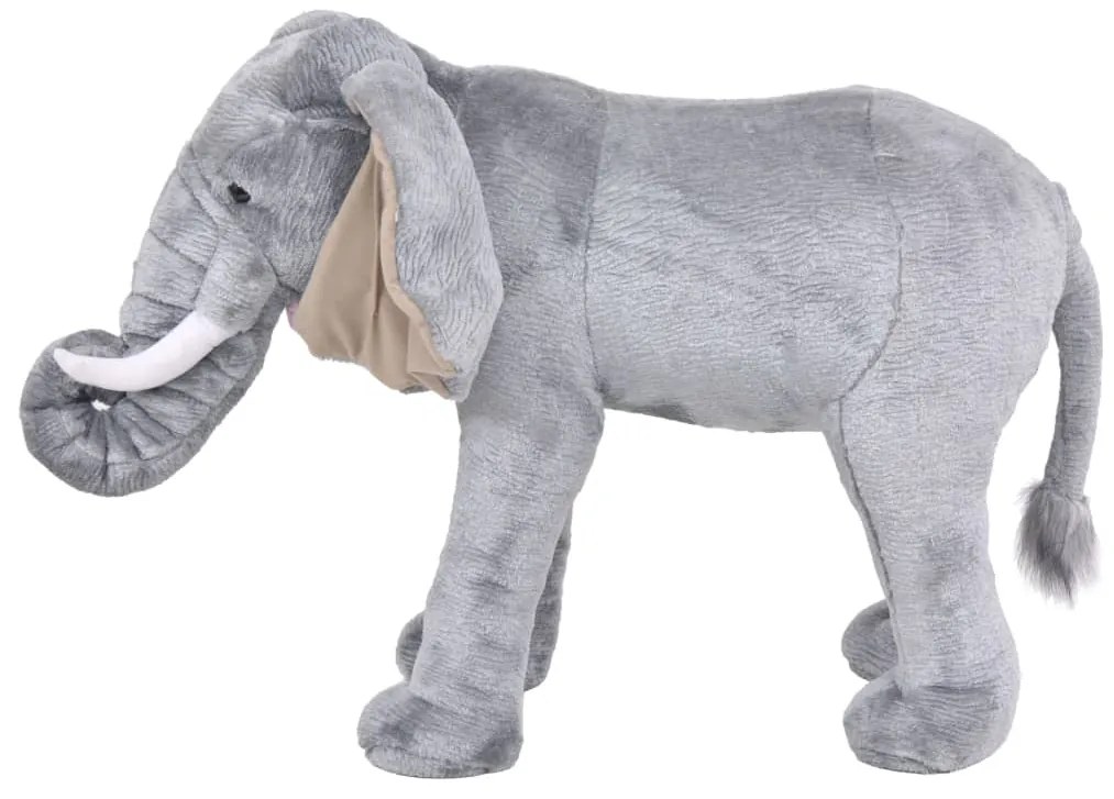 Elefante de montar em peluche cinzento XXL