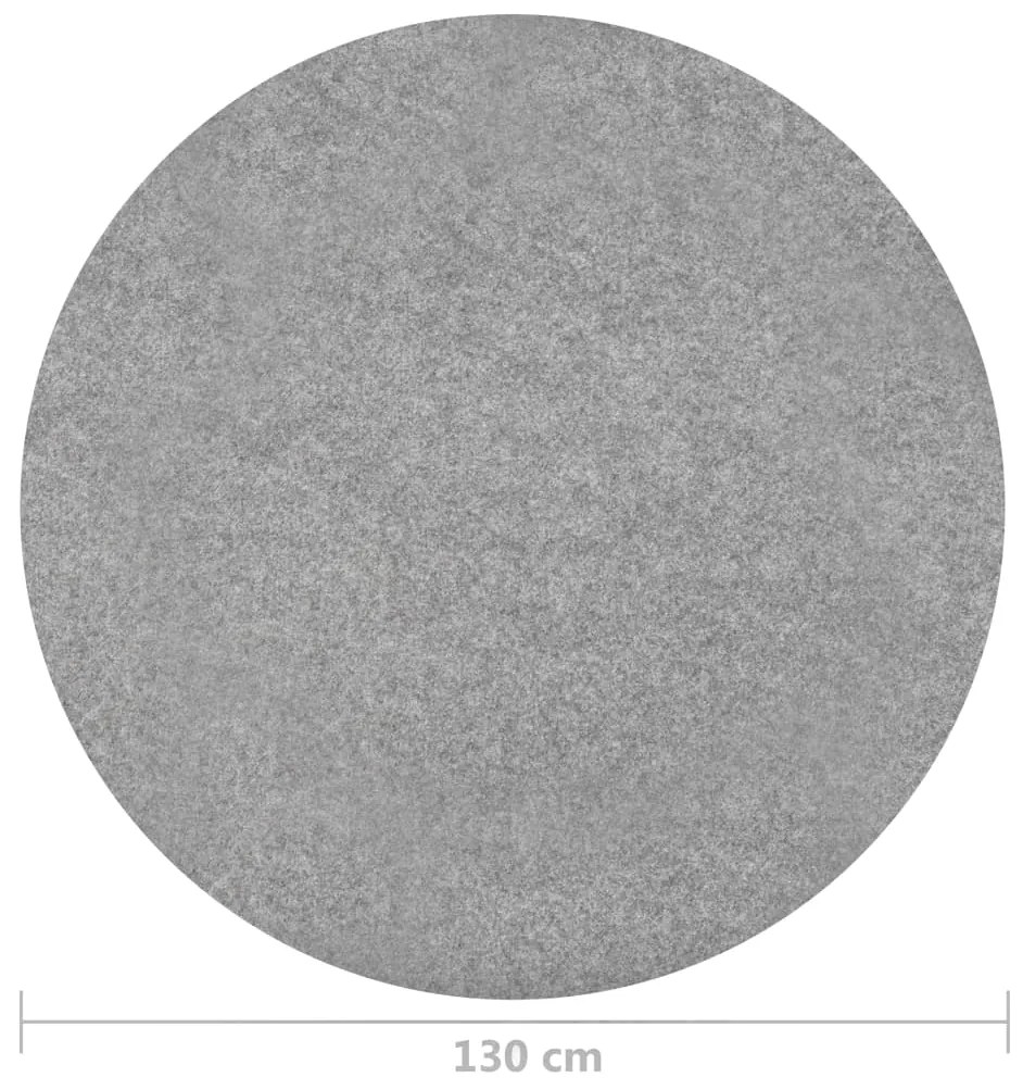 Relva artificial com pitões redonda diâmetro 130 cm cinzento