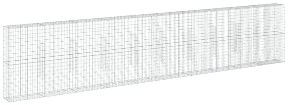 Cesto gabião com cobertura 1000x50x200 cm ferro galvanizado