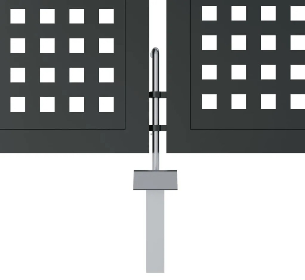 Portão de jardim 400x125 cm aço antracite