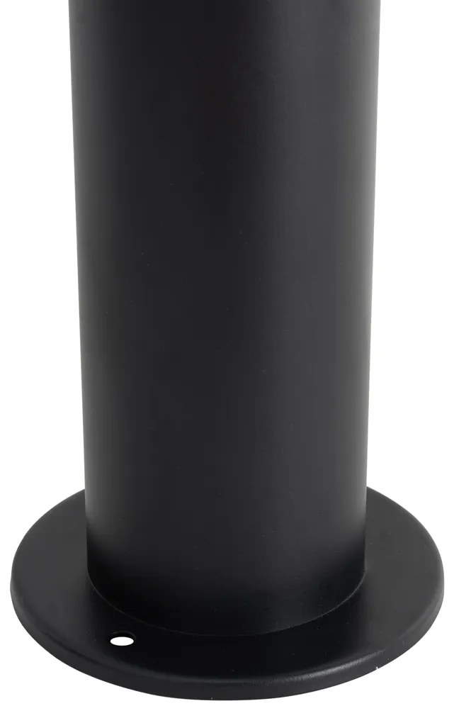 Candeeiro de exterior moderno preto 80 cm IP44 com LED - Roxy Moderno
