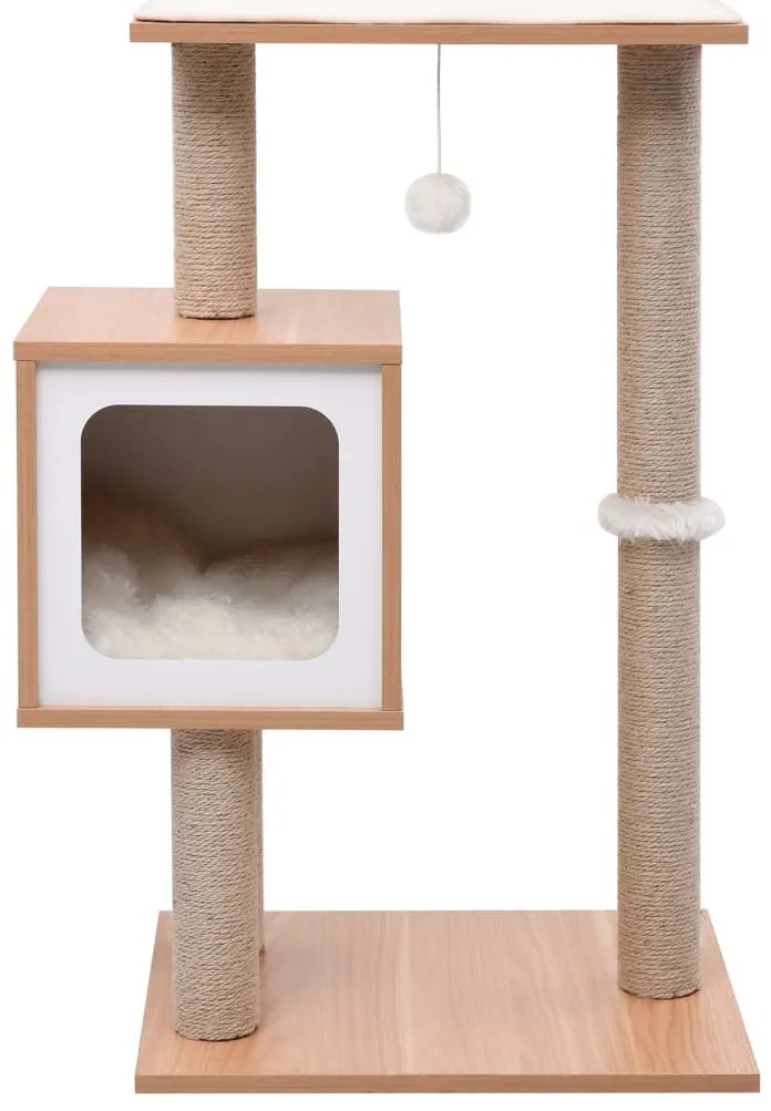 Árvore para gatos com tapete arranhador sisal 82 cm