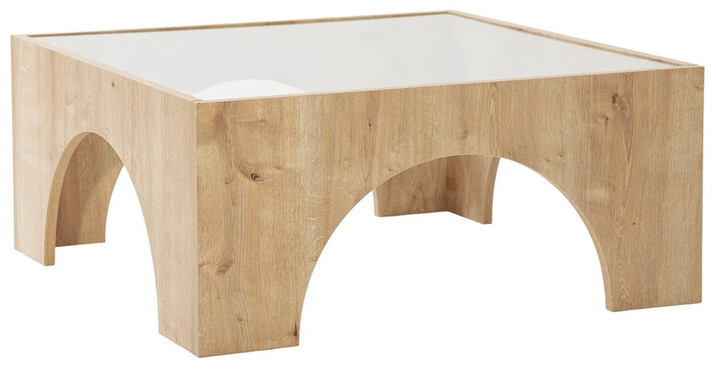 Mesa de Centro Seine – Carvalho Transparente – 80x35x80 cm