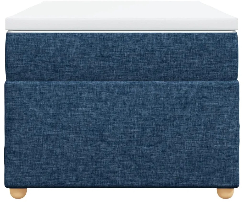 Cama com molas/colchão 90x200 cm tecido azul