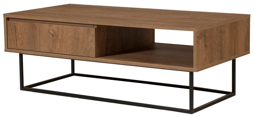 Conjunto de Móveis de Sala Laxus – Nogueira/Preto – 90 cm x 39 cm x 40