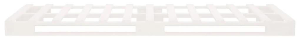 Cama de paletes de solteiro 90x190 cm pinho maciço branco