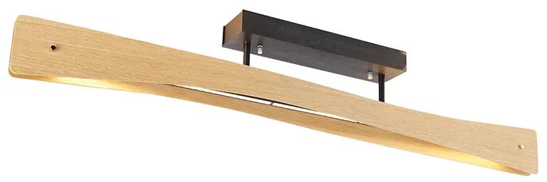 Candeeiro de tecto rústico madeira LED regulável 3 etapas - SJAAK Rústico