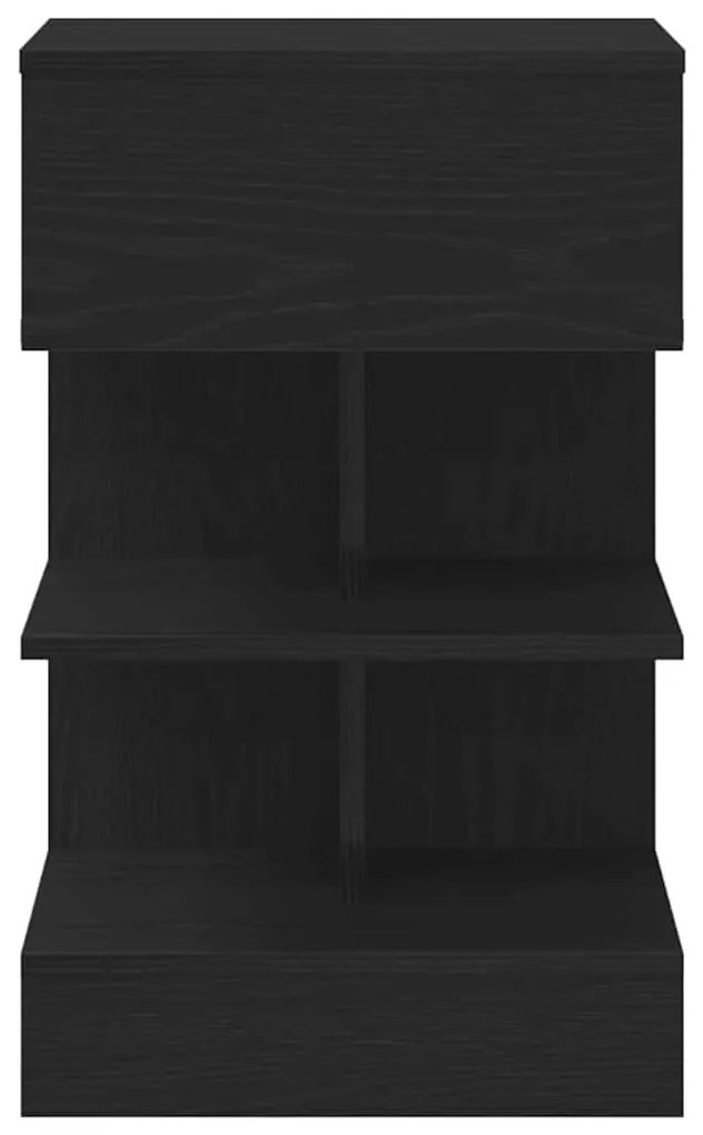 Cômoda de Canto vidaXL 2 pcs Preto Carvalho 40x35x65 cm Madeira Engenh