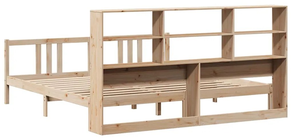 Cama com estante sem colchão 180x200 cm pinho maciço