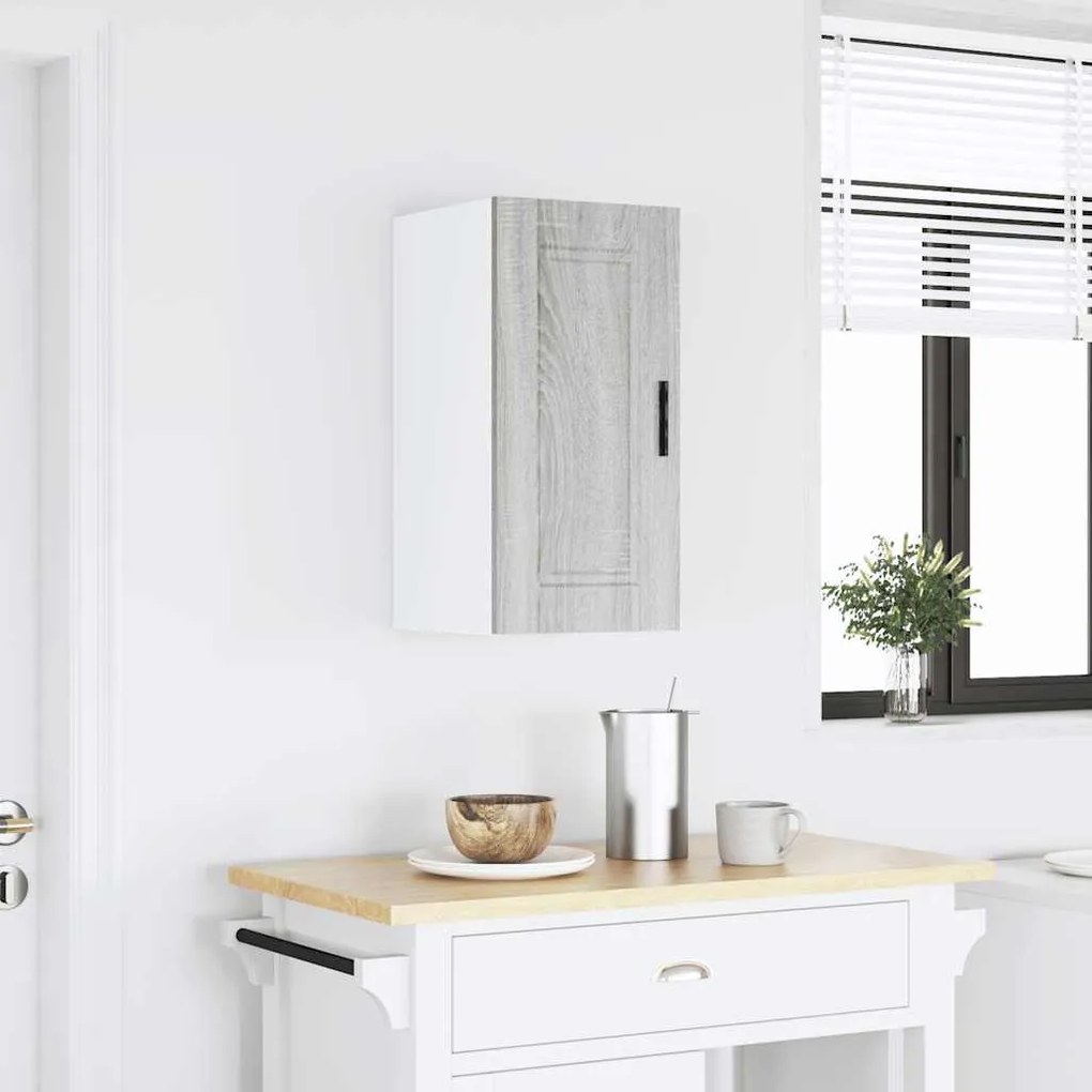 vidaXL Armário de parede cozinha Porto madeira projetada sonoma cinza