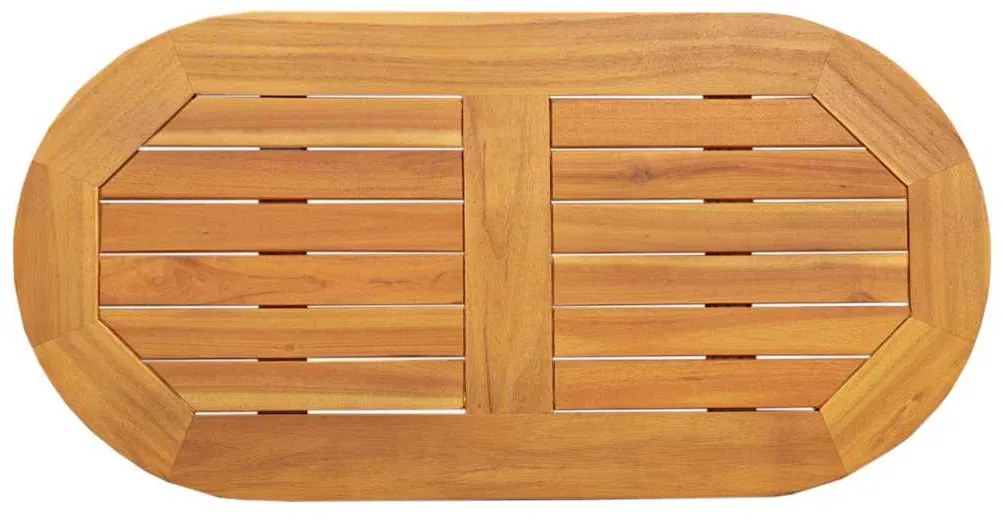 Tampo de Mesa 80x40x2,2 cm Oval de Madeira Sólida de Acácia