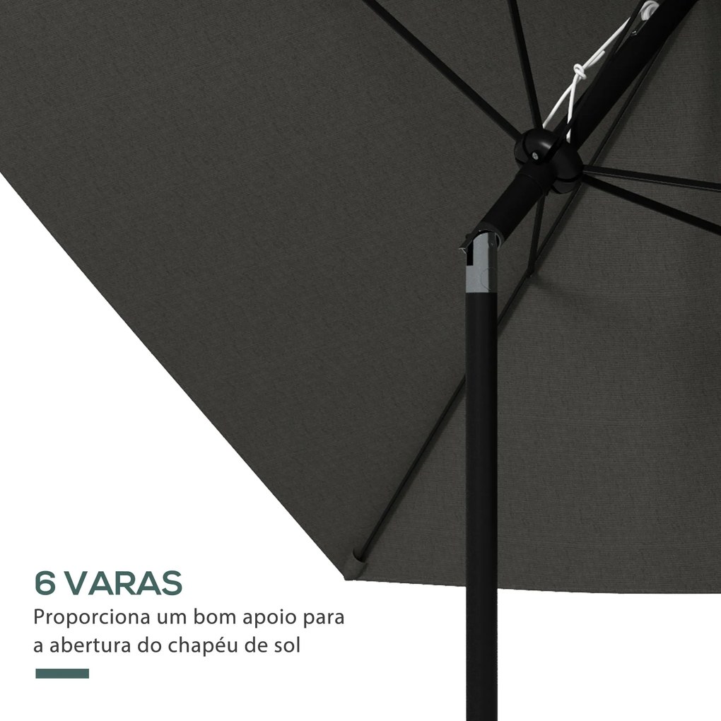 Chapéu de Sol de Jardim 300x200x248 cm Proteção UV50+ Chapéu de Sol de